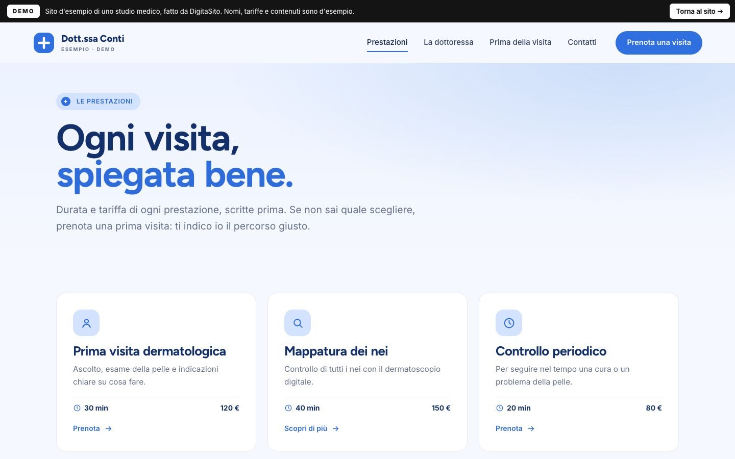 Schermata della demo: Prestazioni
